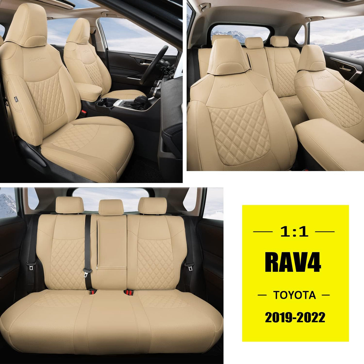 Pu Leather Car Seat Covers Full Set Black Red X420007