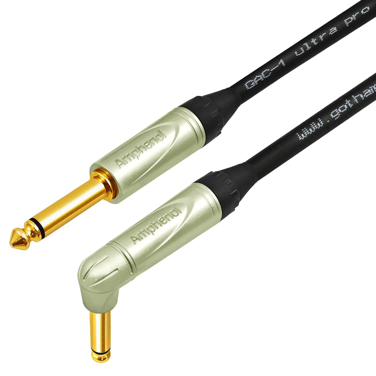 50 Foot Black Low-Capacitance Guitar Bass Instrument Cable S6538