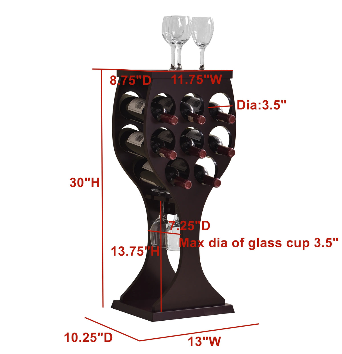 Freestanding Wine Rack & Cabinet X2663
