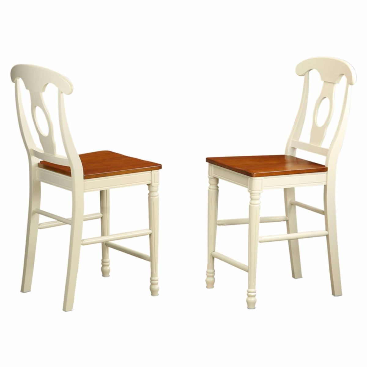 Buttermilk Cherry Finish Counter Height Stools Set of 2 J29514