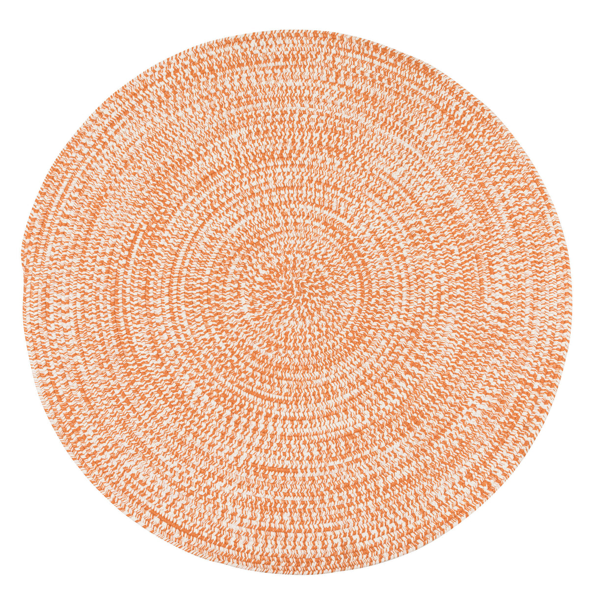 Rusted Orange Round Tweed Rug F363