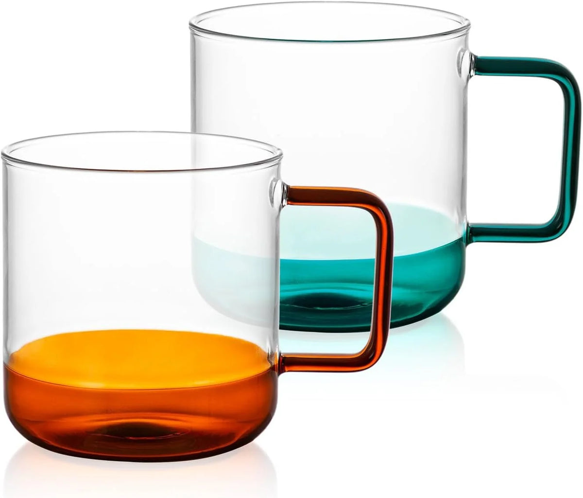 Clear 12oz Borosilicate Glass Espresso Cups Set of 2 Y729