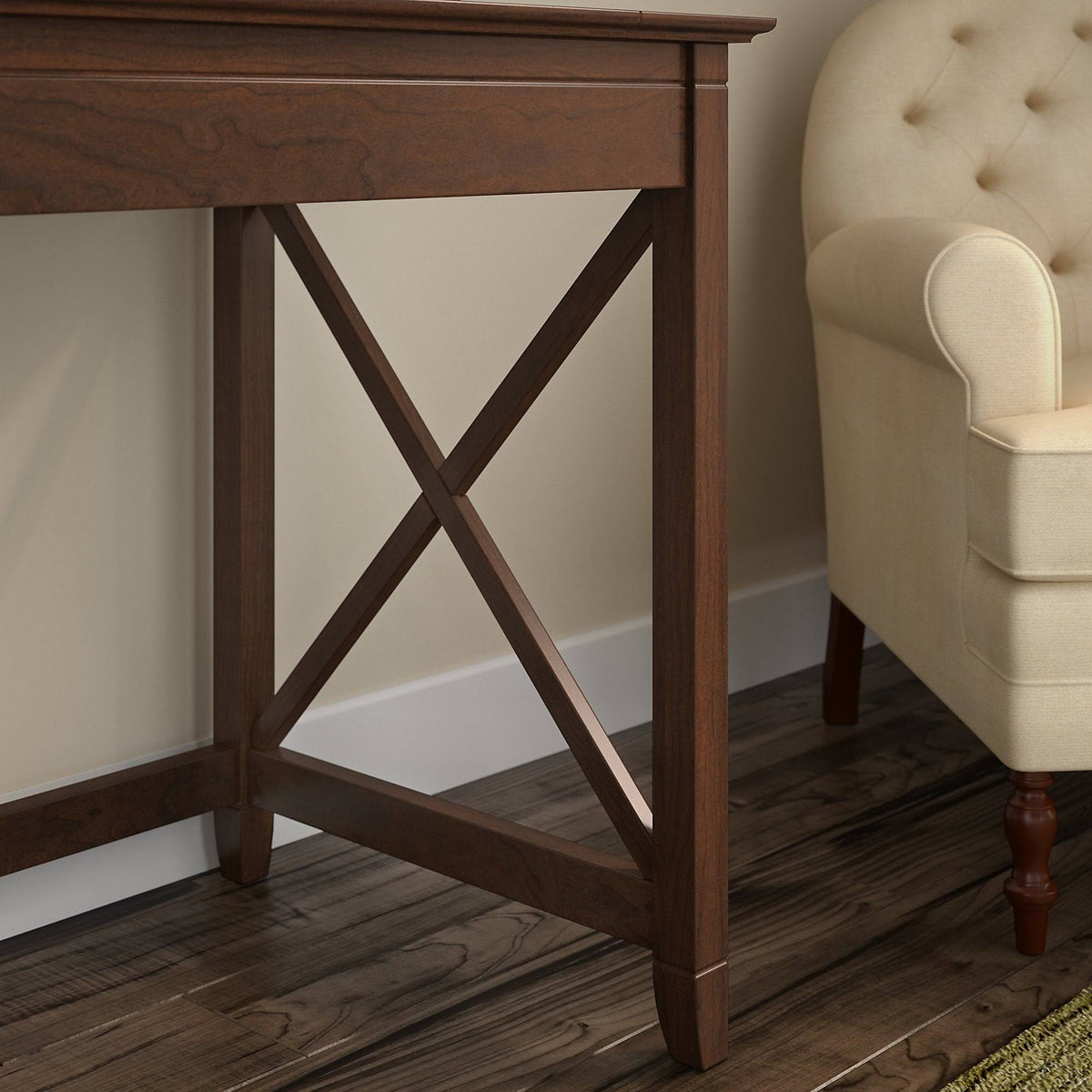 48-Inch Writing Desk with Lateral File Cabinet W3336