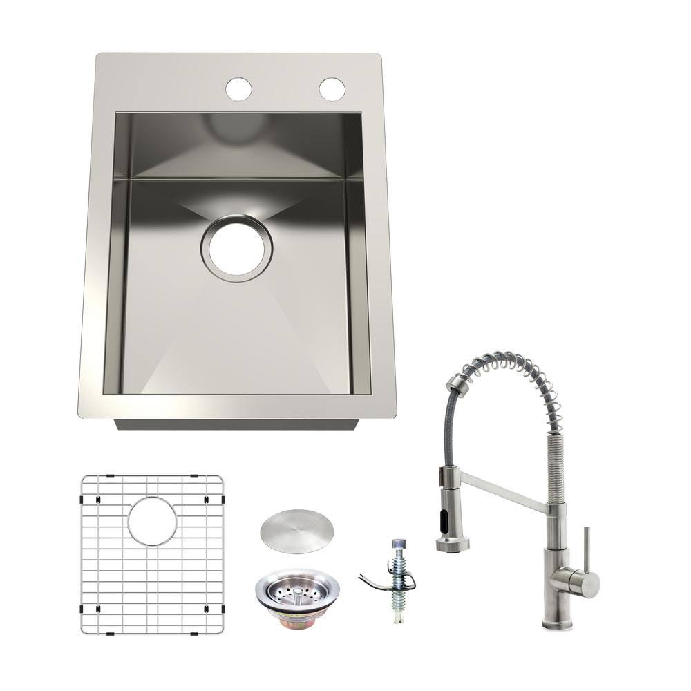 16-Gauge Stainless Steel Single Bowl Kitchen Sink N96838