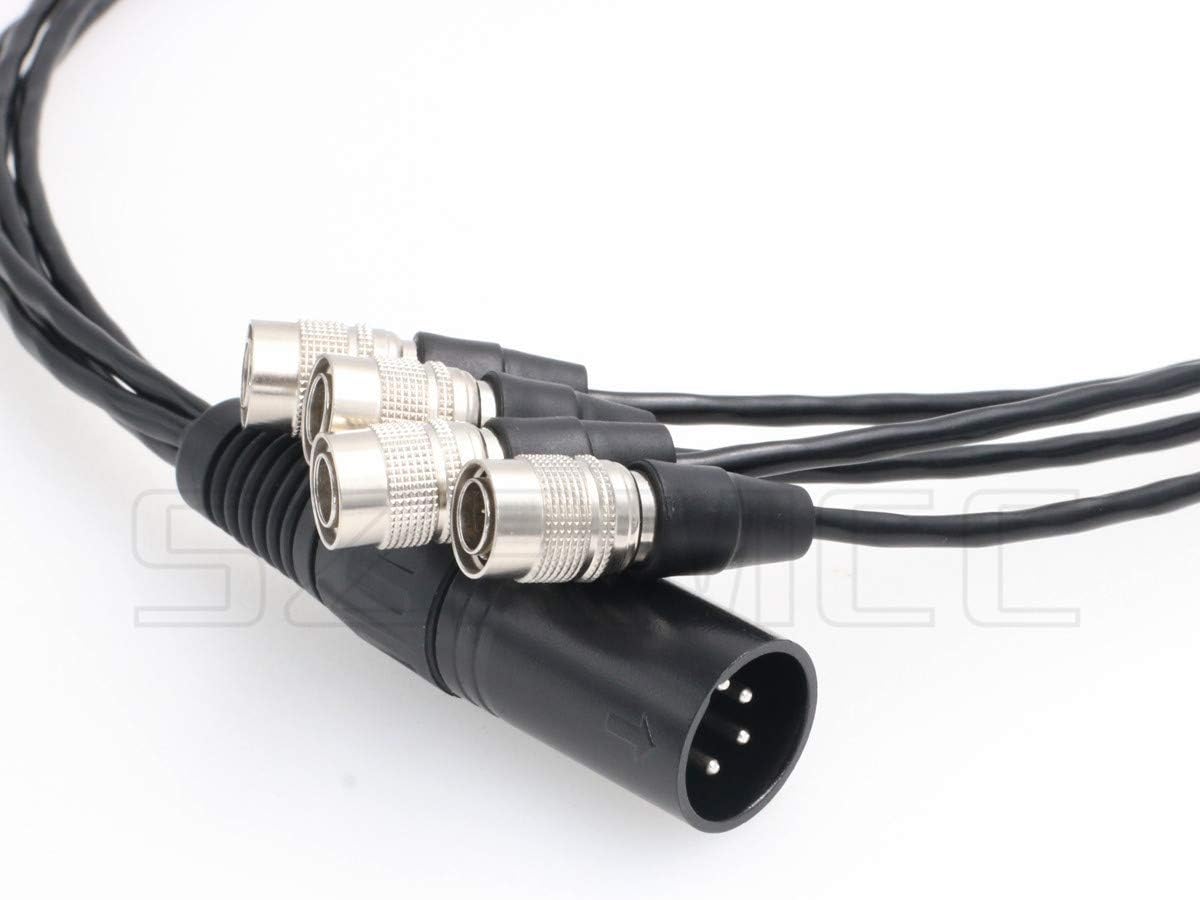 XLR 4 Pin Male to 4 Split Hirose 4 Pin Male Power Cable F6674