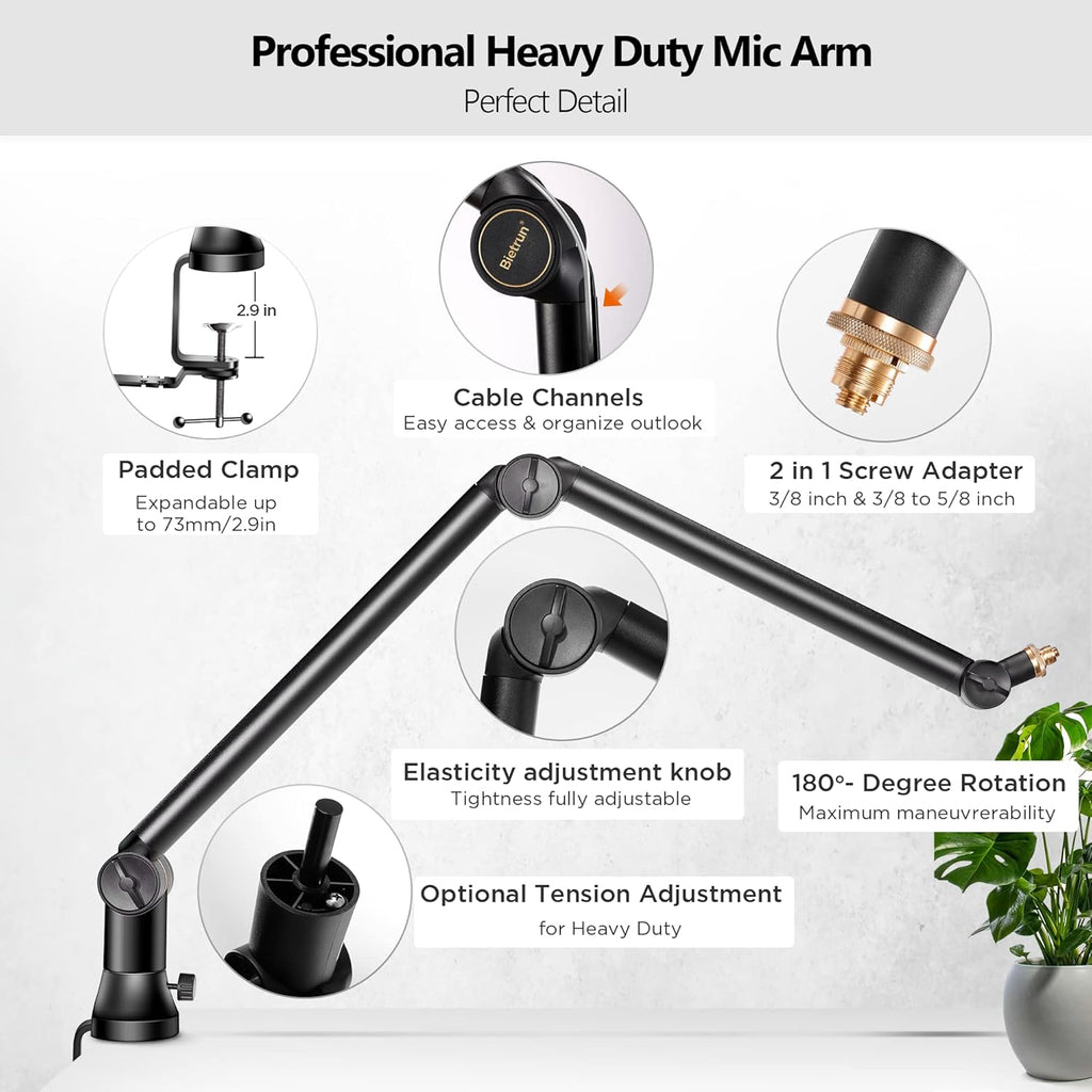 Mic Arm Desk Mount with 3/8 to 5/8 Adapter P794
