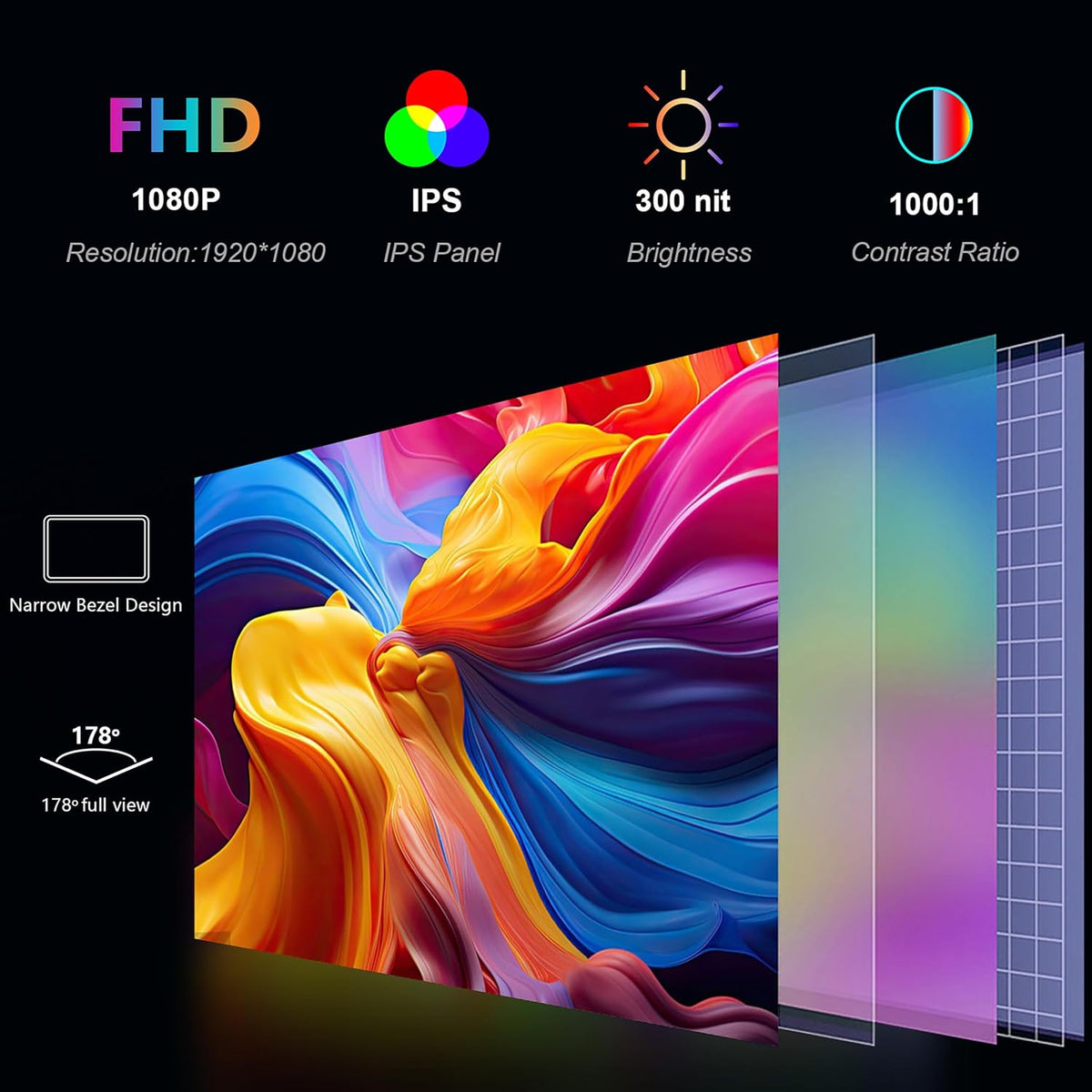 14” Dual Laptop Monitor Extender FHD 1080P IPS Portable Screen O84046