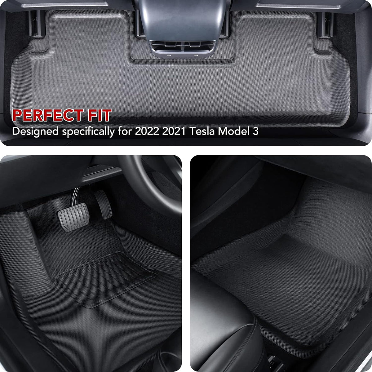 3D All-Weather Anti-Slip Waterproof Floor Liners Set U444