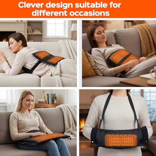 Heated Hand Warmer Pouch, PU Leather Electric Hand Muff, 10000mAh Rechargeable Power Bank Hand Warmer L198