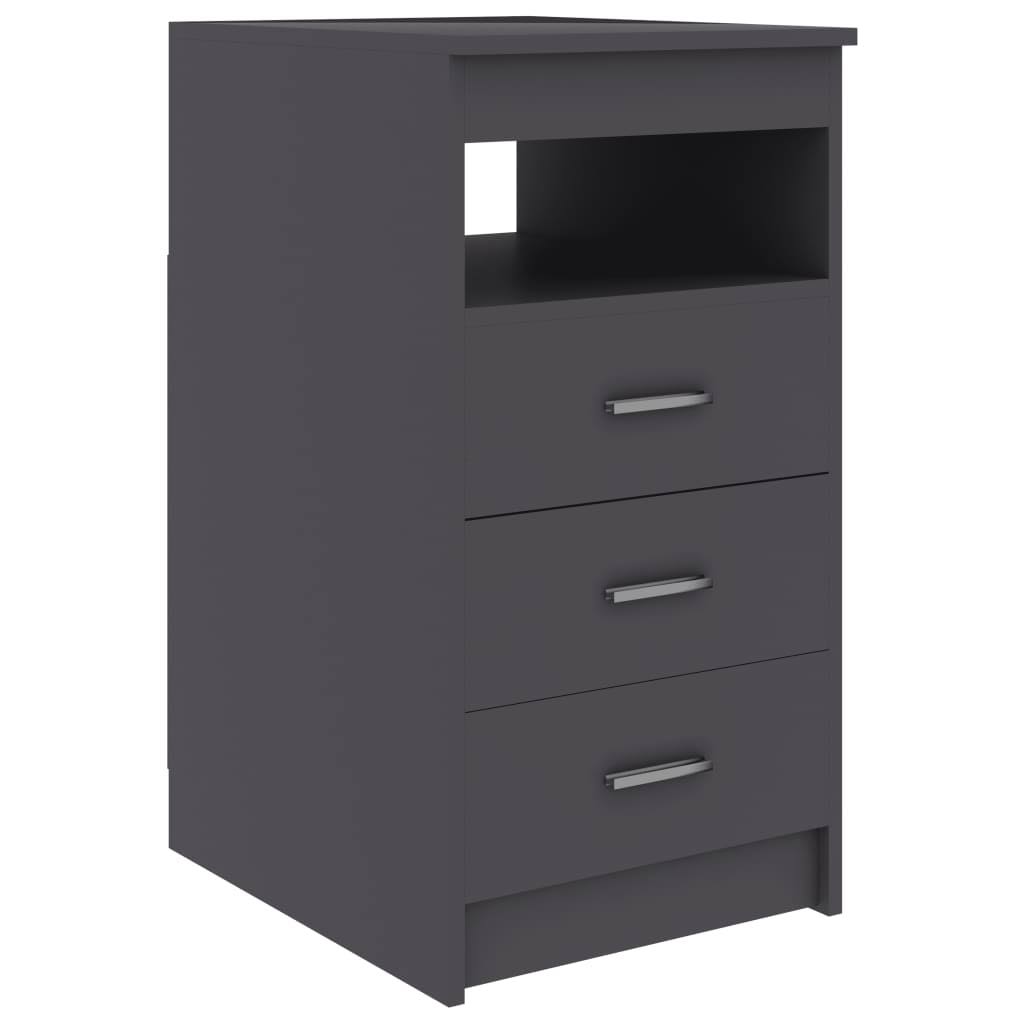 Concrete Gray Chipboard Drawer Cabinet L45917