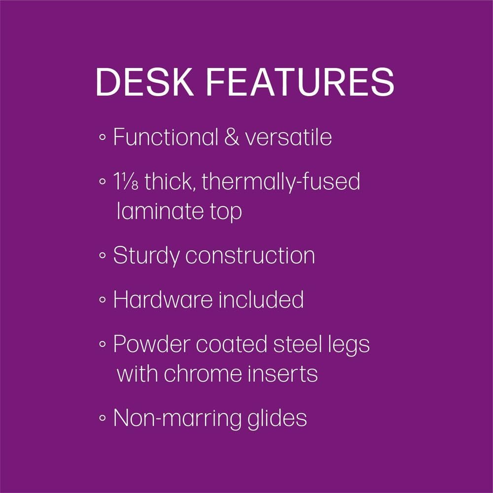 Jewel Shaped Classroom Student Desk, Fusion Maple Laminate Top, Adjustable Height, Black Edge and Silver Legs Q624