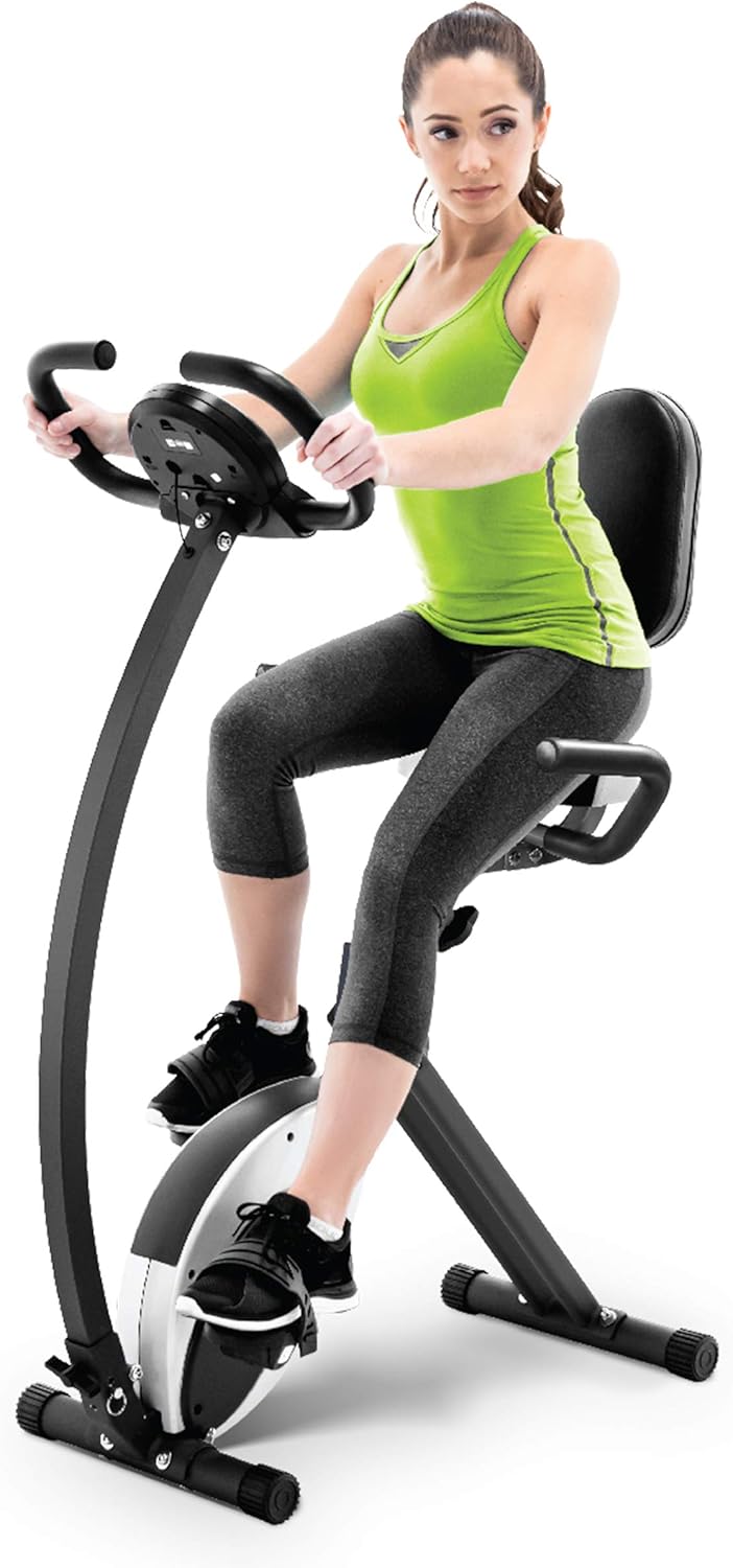 Foldable Upright Exercise Bike with Adjustable Resistance E735