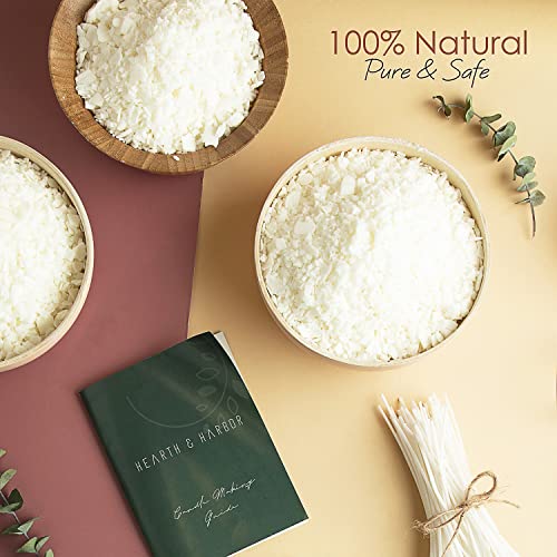 30 lb Natural Soy Wax Flakes with 100 Cotton Candle Wicks X59152