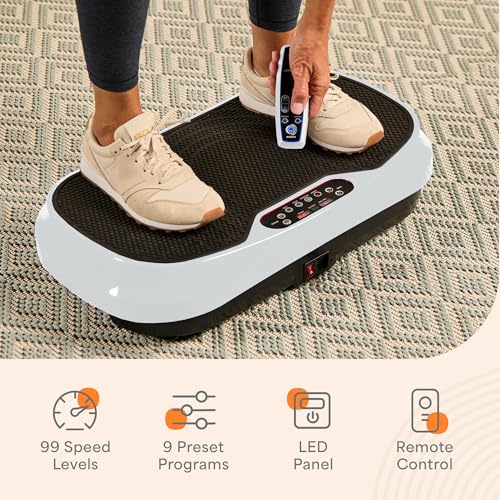 Mini Vibration Plate Exercise Machine with 2 Loop Bands & 4 Resistance Bands L7563