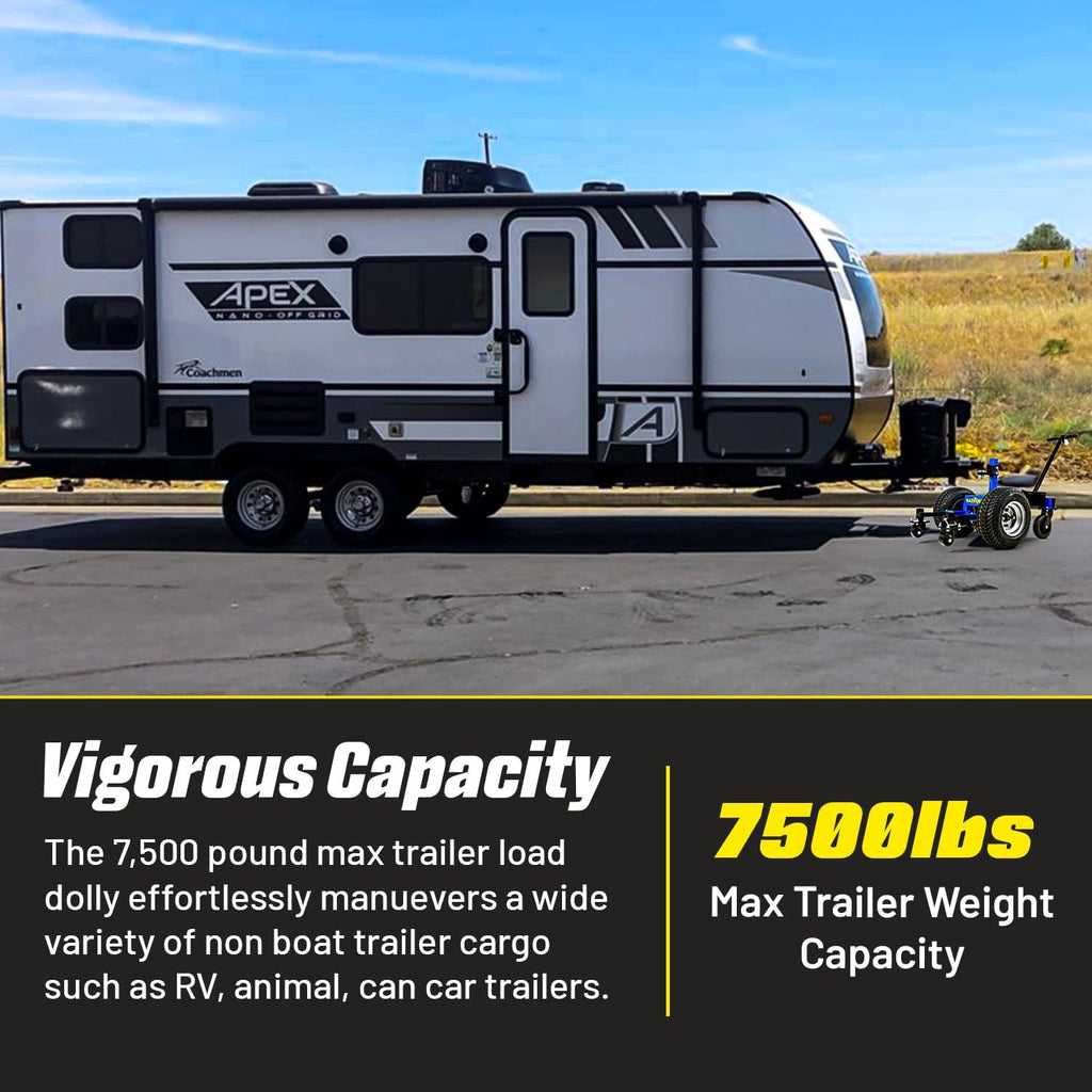 Electric Trailer Dolly 7500lbs Max Trailer Weight All-Terrain Wheels O5571