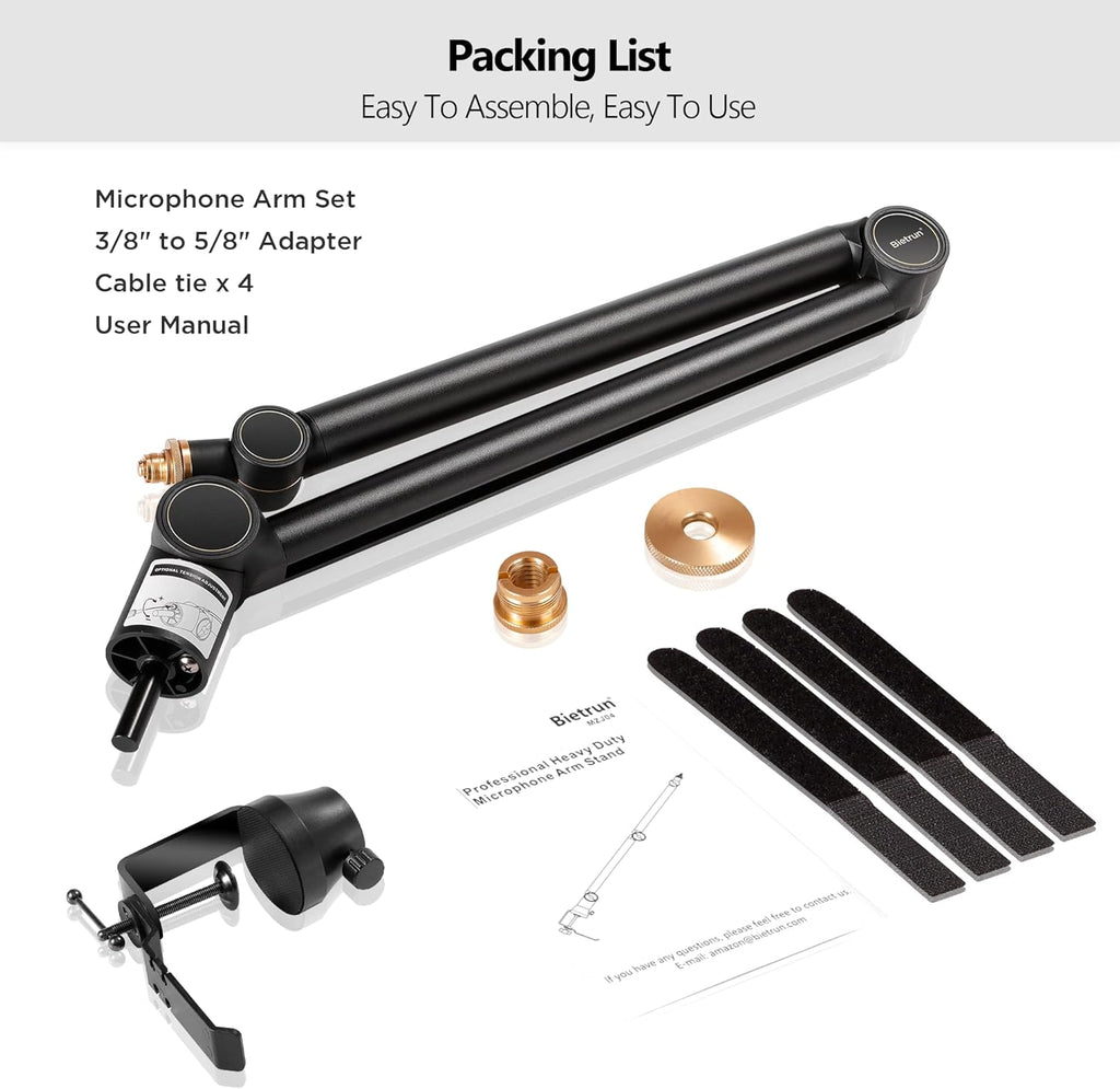 Mic Arm Desk Mount with 3/8 to 5/8 Adapter P794