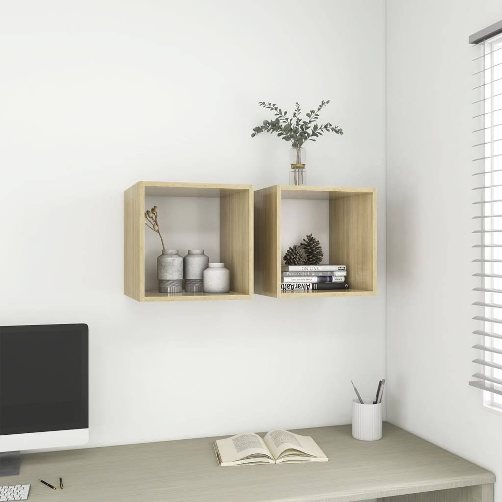 White and Sonoma Oak Wall Cabinet S278