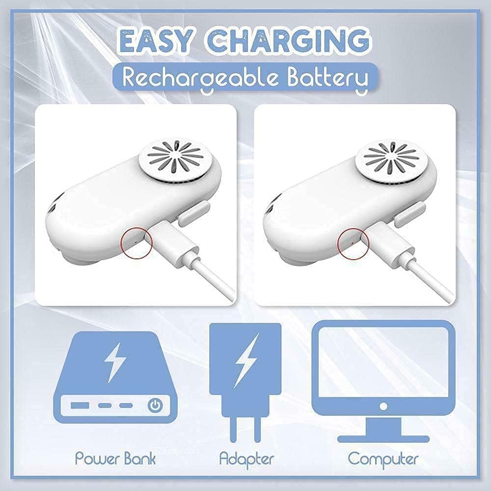 White Wearable Mini Reusable Air Purifier I3936