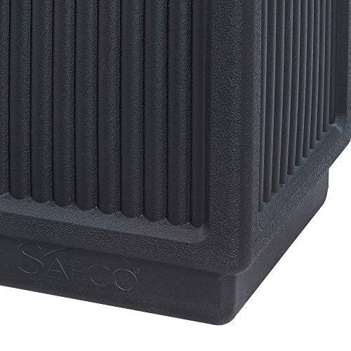 Black 15 Gallon Recessed Panel Trash Can with Ash Urn W42308