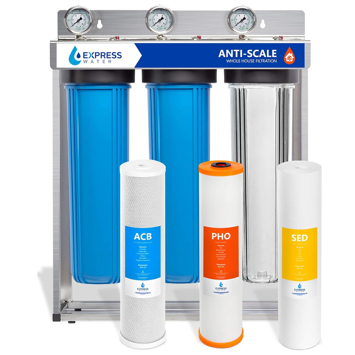 Whole House 3 Stage Water Filtration System J752