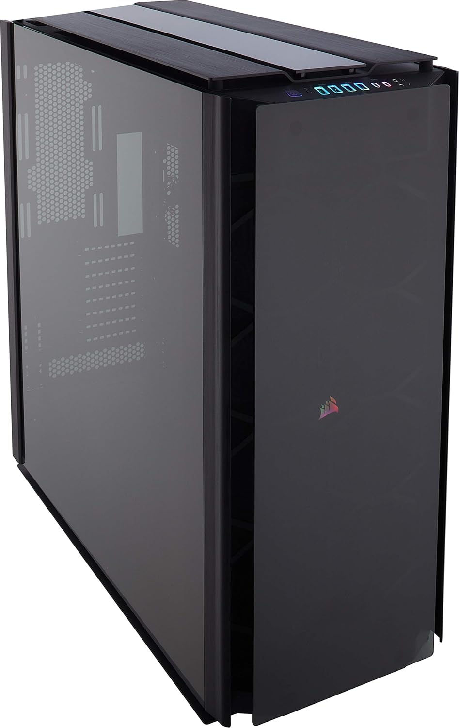 Smoked Tempered Glass Aluminum Super-Tower Case H479
