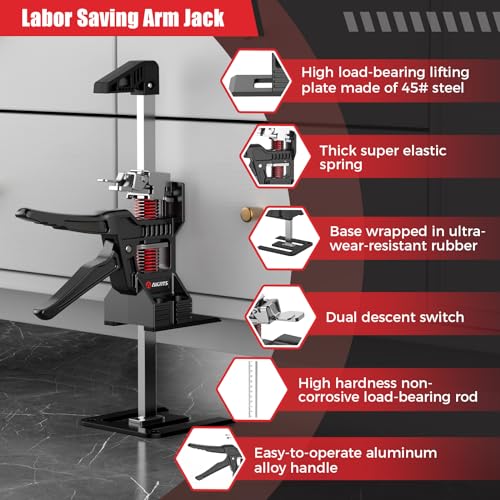 11.3 Inch Hand Lifting Furniture Lifter Jacks 220 Lb F33872