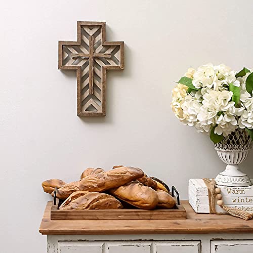 12 Inch Handmade Rustic Wooden Wall Cross G471