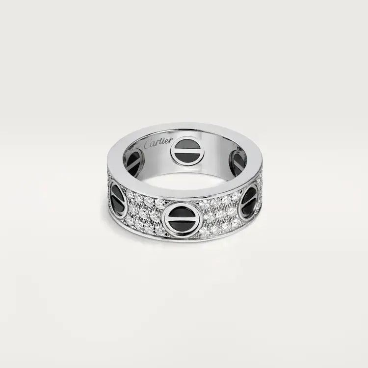 Ceramic Diamond-Paved Ring C401