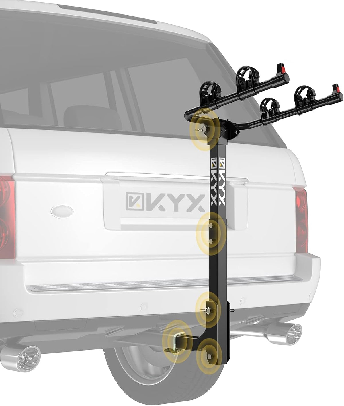 2 Bike Hitch Rack with 2 in. Hitch, 143LBS Capacity Steel Frame, Black Z4720