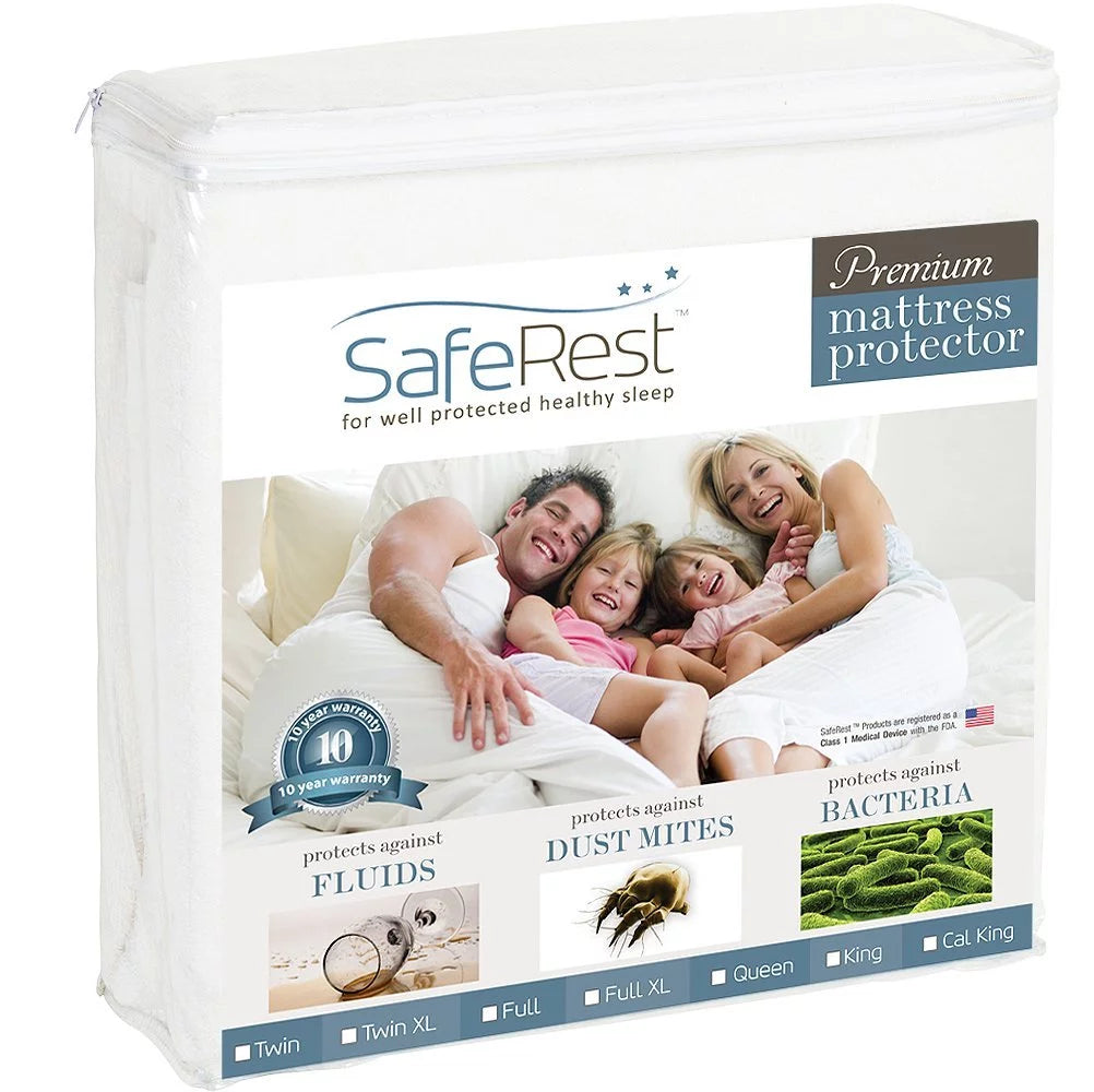 Waterproof Cotton Terry Queen Mattress Encasement E2690