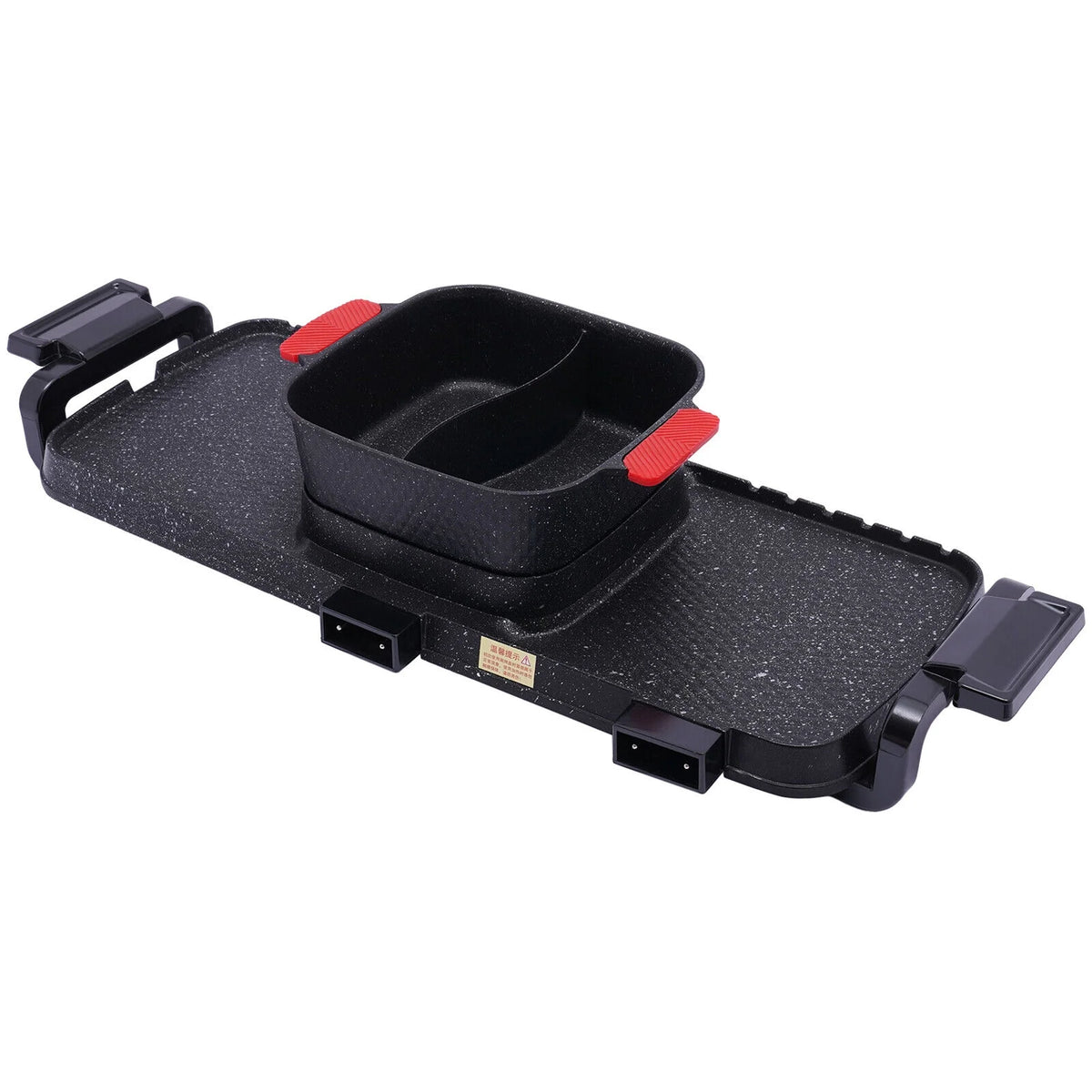 2 In 1 Electric Hotpot Pot with Grill Dual Indoor BBQ Black B259