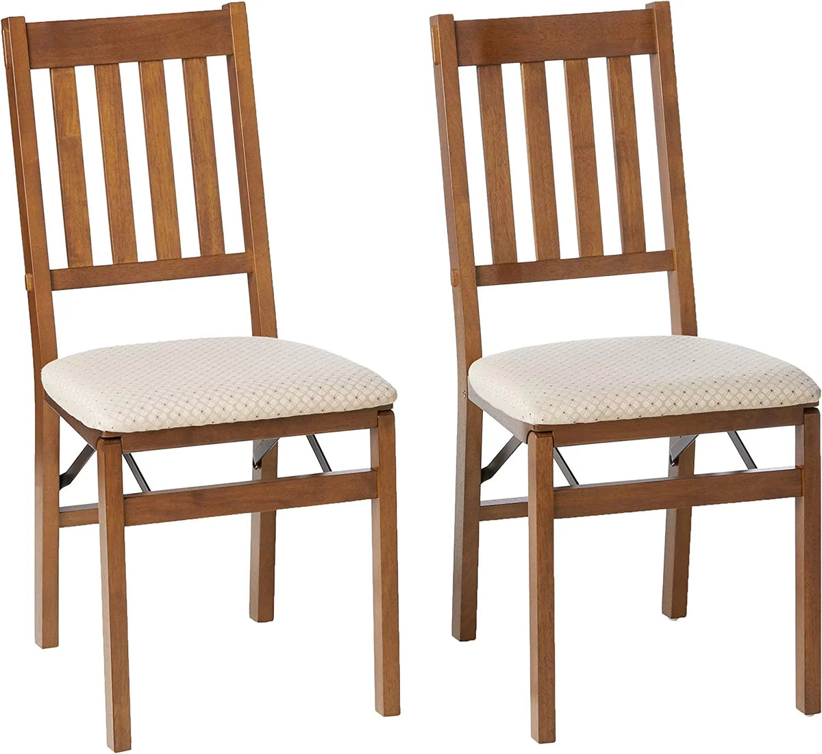 Fruitwood Finish Folding Chair Set of 2 D1848