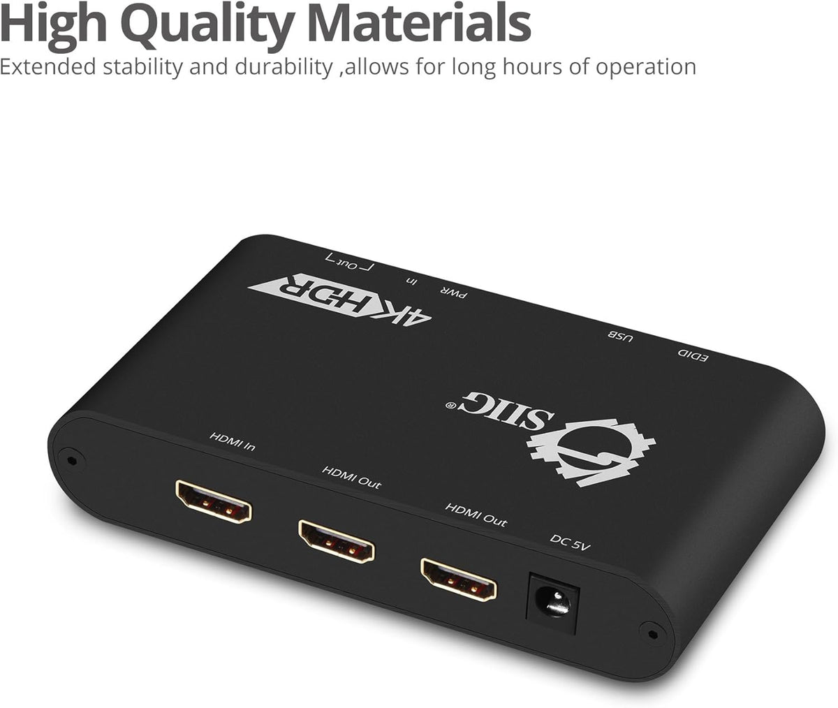 4K 1x2 HDMI Splitter with EDID Management F496