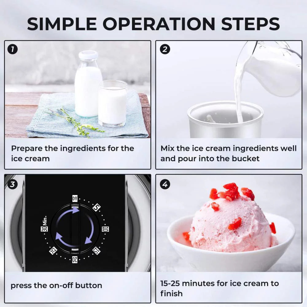 Ice Cream Makers Machine (Black) A6446