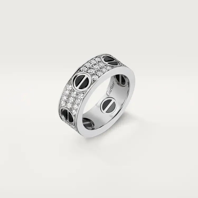 Ceramic Diamond-Paved Ring C401