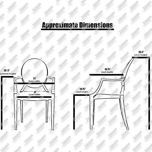 Set of Two Clear Armchair X447295