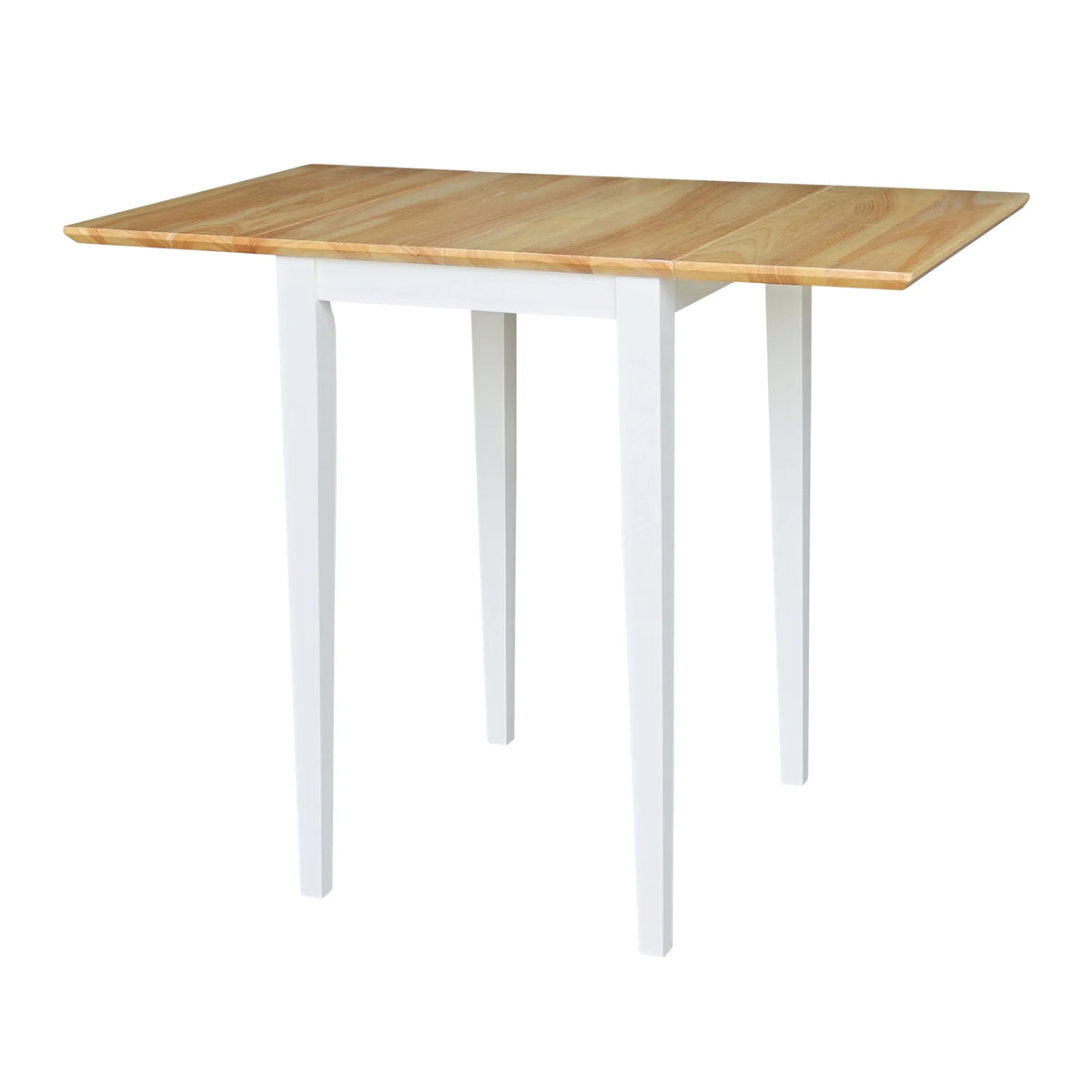 Small Dropleaf Table in White and Natural Y9677