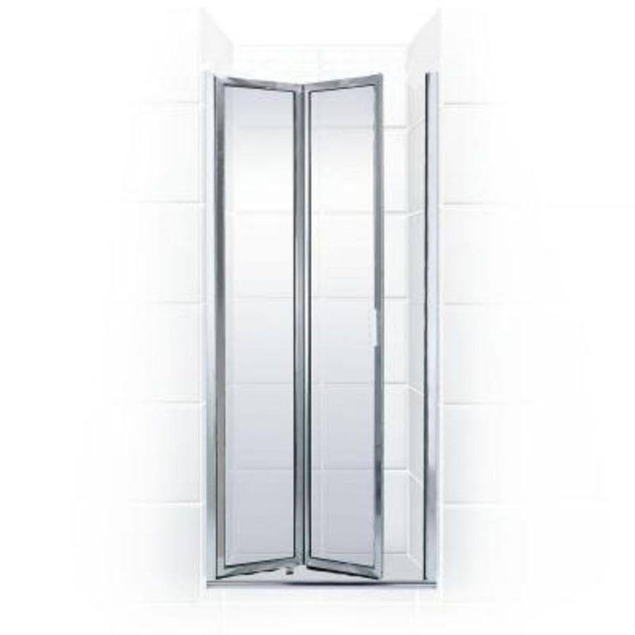 Framed Bi-Fold Double Hinge Shower Door in Clear Glass V542