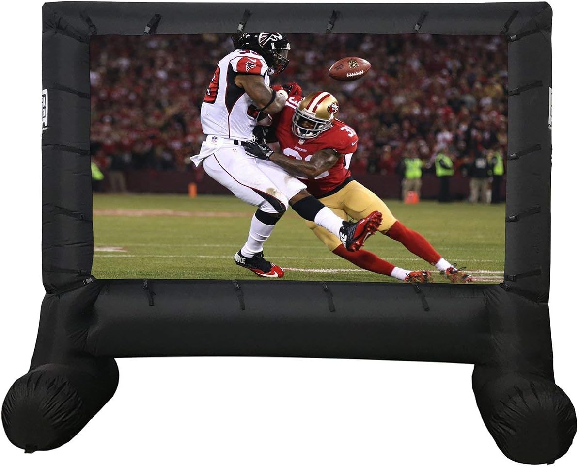 14' Inflatable Canvas Projection Screen with Inflation Fan, Tie-Downs and Storage Bag F17496