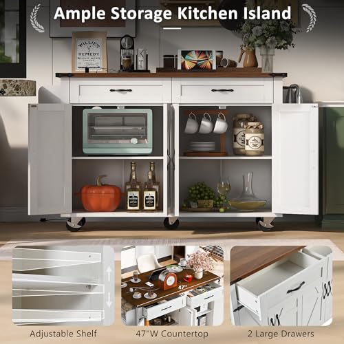Black Rolling Kitchen Island with Drop Leaf N27707