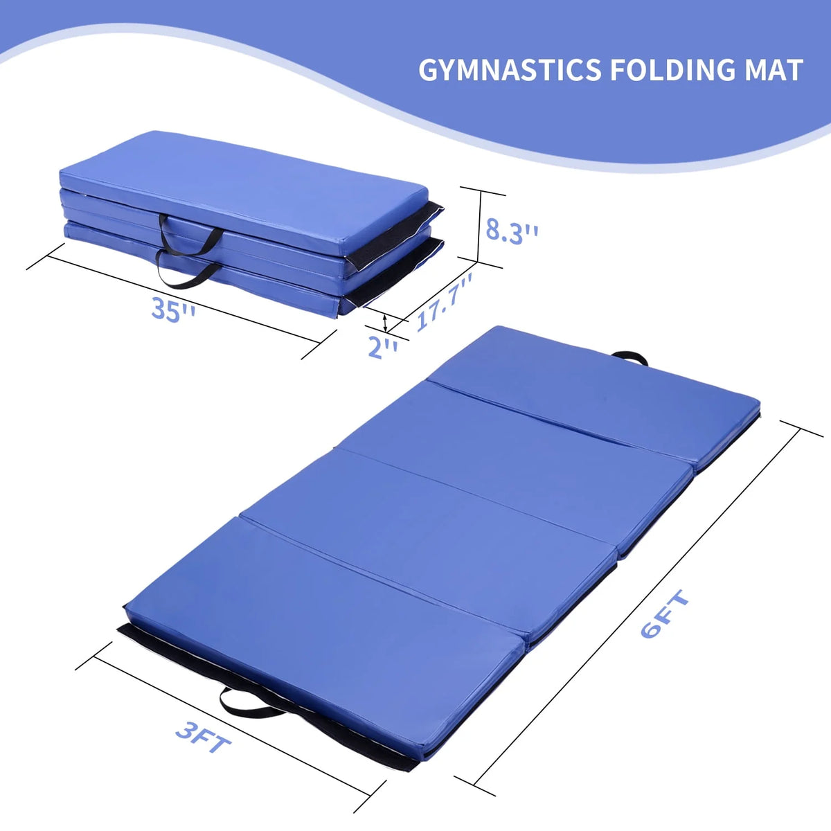 Blue Folding Exercise Mat I8751