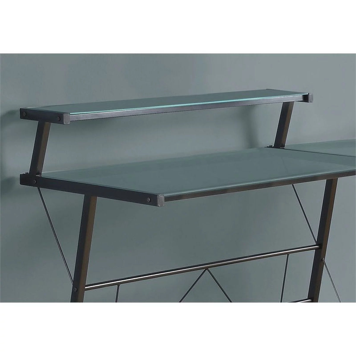Black L Shaped Computer Desk N633041