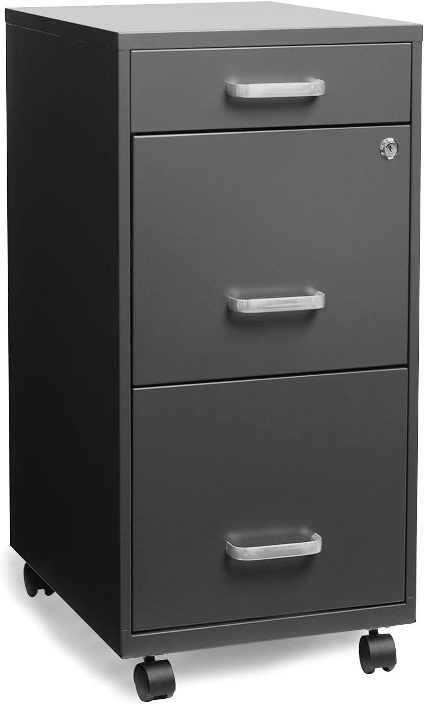Charcoal 2 Drawer Metal File Cabinet Q52033