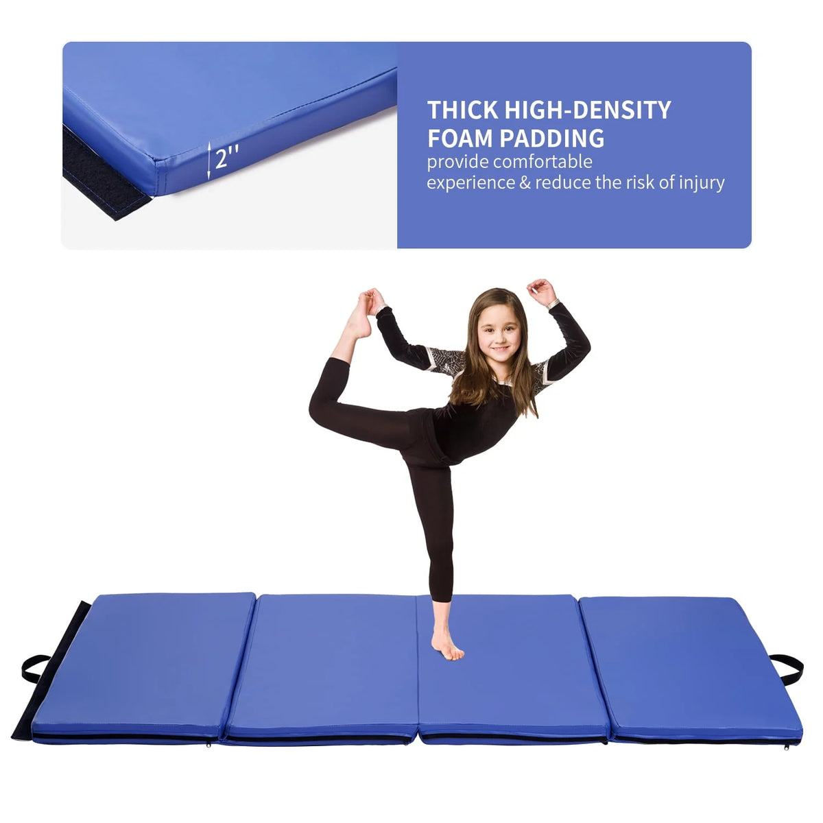 Blue Folding Exercise Mat I8751