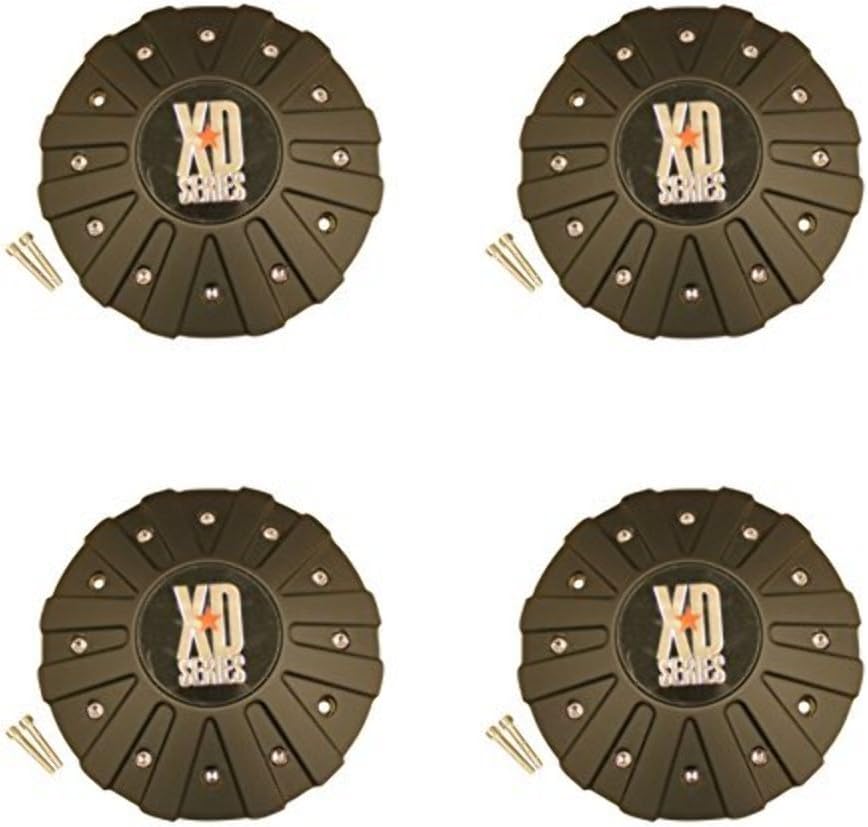 4 x KMC 778 Monster Matte Flat Black Wheel Rim Center Cap C35359