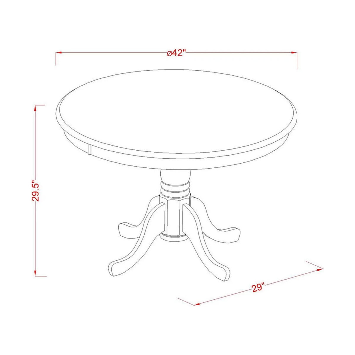 3-piece Wood Dining Set Y450183