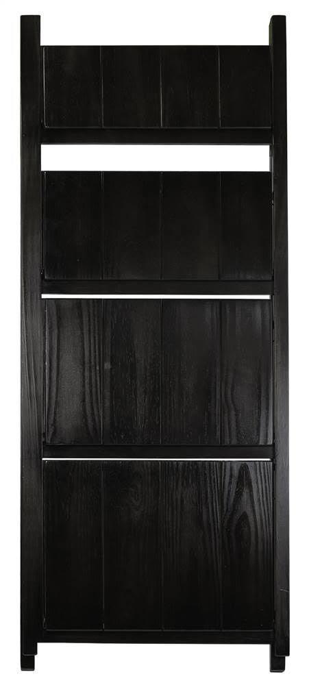 Black 4-Shelf Folding Bookcase L1910