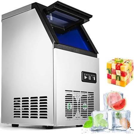 110V Commercial Ice Maker Stainless Steel Portable Automatic C21795