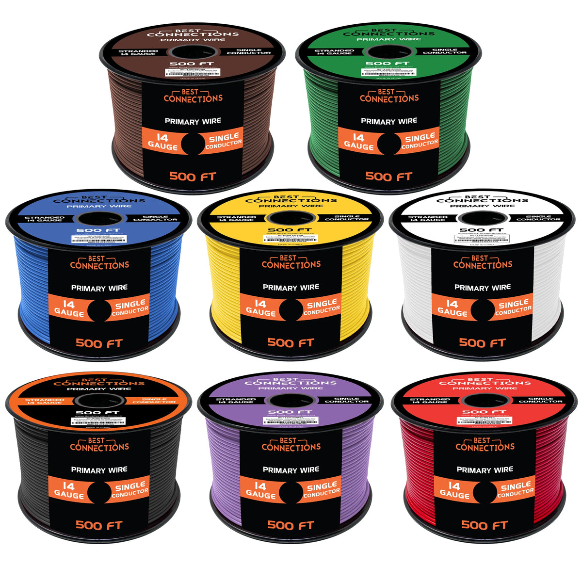 14 Gauge Automotive Primary Wire 8 Color Bundle Set Y202