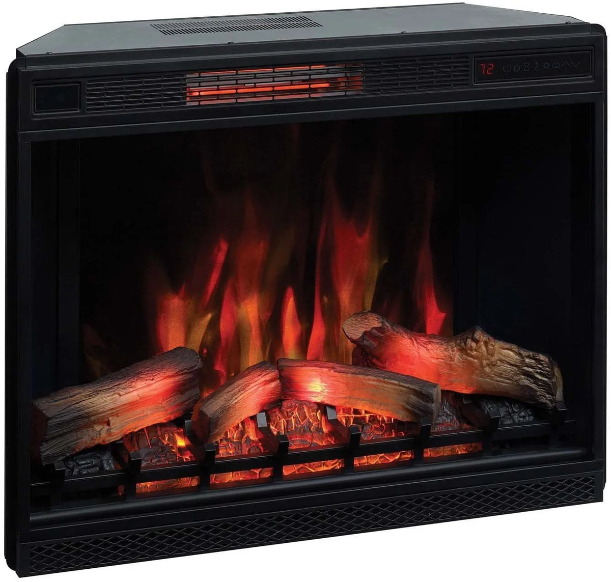33" Black Infrared Quartz Electric Fireplace Insert K311